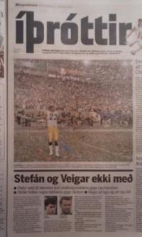 NFL in Icelandic newspapers
