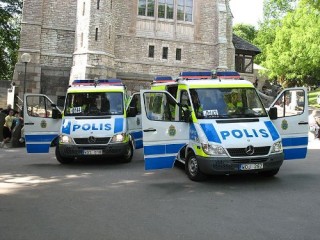 Swedish police 2 cars