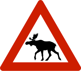 elk warning sign