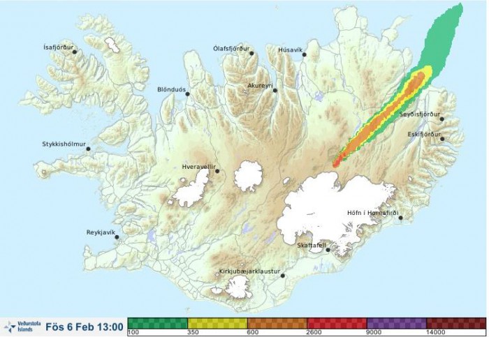 The volcanic eruption in Holuhraun continues