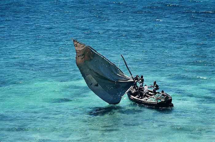 Mozambique traditional sailboat