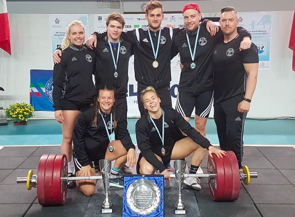 Iceland’s National Weightlifting team comes in first in San Marino