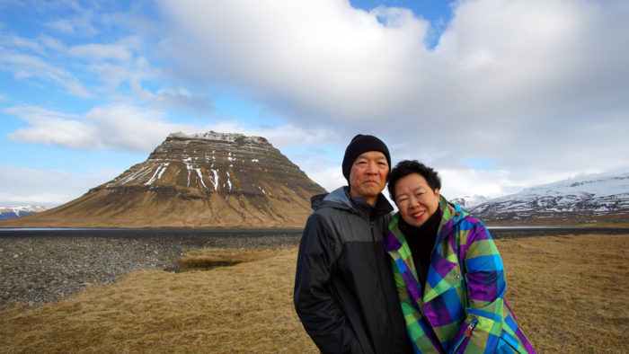 Asian couple in Iceland