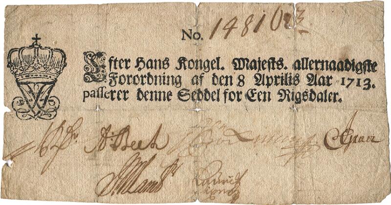 Denmark Old Banknotes First banknote produced in Denmark sold for 22.8 thousand Euros ...